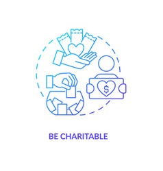 Use Charitable Involvement Blue Gradient Concept