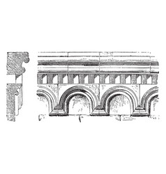 Arcaded Cornice Polygonal End Of A Chancel