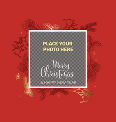 Christmas Family Photo Card Layout Template