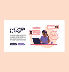 Customer Service Concept Landing Page Form Web