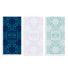 Abstract Floral Vintage Banners Set