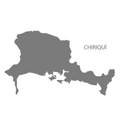 Chiriqui Panama Map Grey