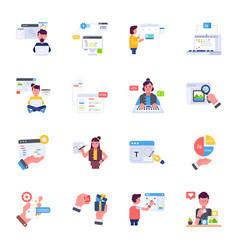 Collection Of Software Development Flat Icons