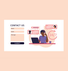 Customer Service Concept Contact Us Form Web