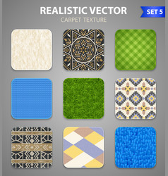 Realistic Carpet Texture Patterns Set