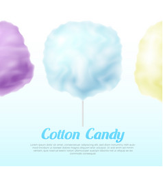 Cotton Candy Realistic Banner Place For Text