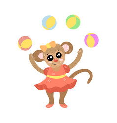 Cute Little Monkey Juggling