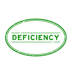 Grunge Green Deficiency Word Rubber Seal Stamp