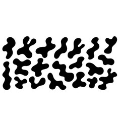 Irregular Black Wavy Blobs Blotch