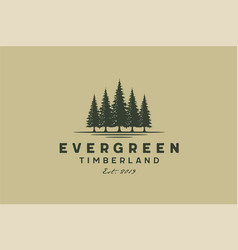 Pine Evergreen Fir Hemlock Conifer Tree Logo