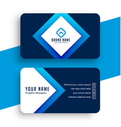 Professional Abstract Blue Business Visiting Card