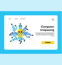 Computer Trespassing Concept Icon