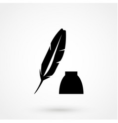 Feather And Ink Bottle Icon