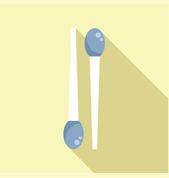 Flu Swab Icon Flat Nose Check