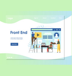 Front end development concept flat graphic Vector Image