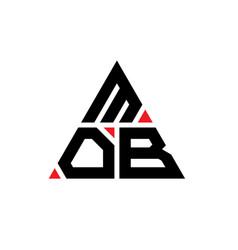 Mob Triangle Letter Logo Design With Triangle