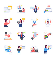 Modern Set Of Web Development Flat Icons