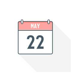 22nd May Calendar Icon 22 Date Month