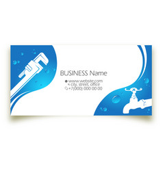 Business Card Concept For Plumbing Maintenance