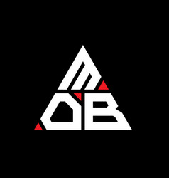 Mob Triangle Letter Logo Design With Triangle