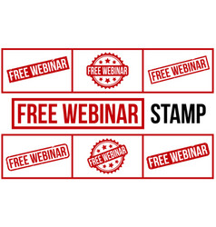 Red Free Webinar Rubber Stamp Set