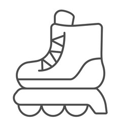 Roller Skates Thin Line Icon Kid Toys Concept