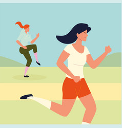 Women Jogging Or Running