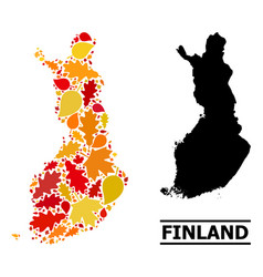 Autumn Leaves - Mosaic Map Finland