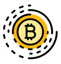 Bitcoin Currency Icon Flat