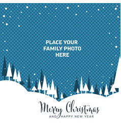 Christmas Retro Family Photo Card Layout Template