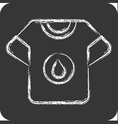 Icon Tshirt Stain Related To Laundry Symbol Chalk