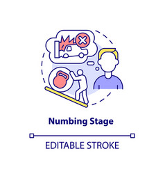 Numbing Stage Concept Icon