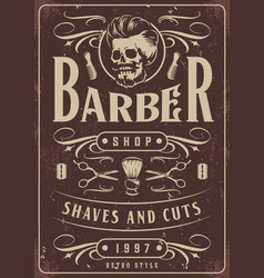 Barber Shop Monochrome Vintage Flyer