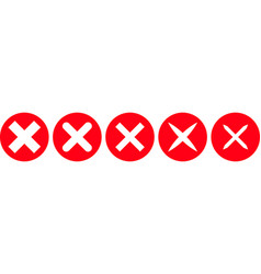 Cross Mark Icon Set Showing Fraud Or Mistakes