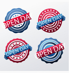 Gradient Open Day Badges Set