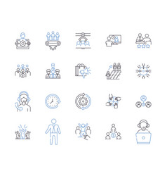 Commercial Enterprise Outline Icons Collection