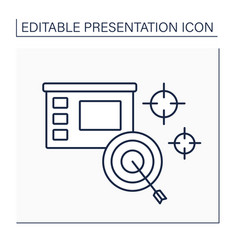 Purpose Presentation Line Icon