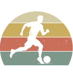 Vintage Soccer Football Player T-shirt Design