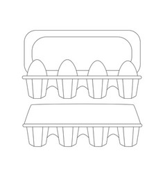 Chicken Eggs In Paper Carton Tray Egg Box Open