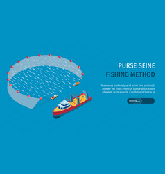 Commercial Fishing Isometric Banner