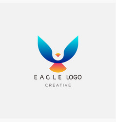 Eagle Bird Logo Design Colorful