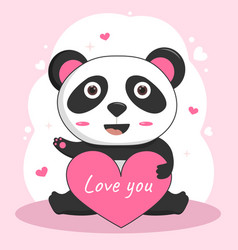 Panda With Heart