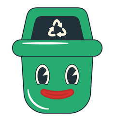 Smiling Trash Bin