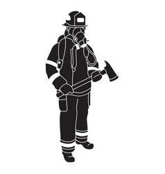 Fireman Axe Mask Flat Silhouette