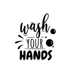 Wash Your Hands Design On White Background