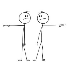 Choose Your Direction Cartoon Stick Figure