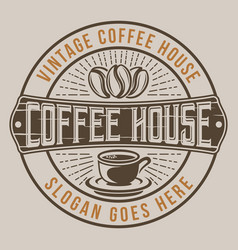 Coffee Shop Logo Label Been Cup Vintage