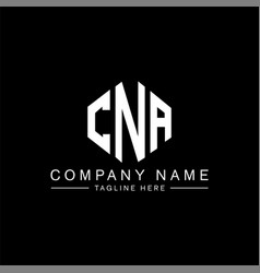 Cna Letter Logo Design With Polygon Shape