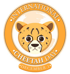 International Cheetah Day Poster Template