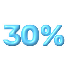 Number 3d Icon Blue Glossy 30 Percent Discount